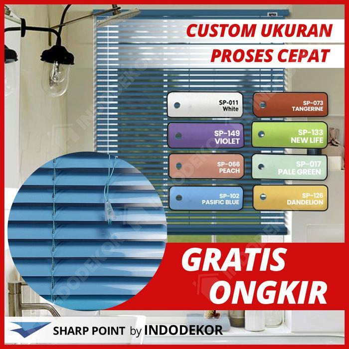 Venetian Blind Tirai Jendela Gulung Aluminium 25 mm Kerai