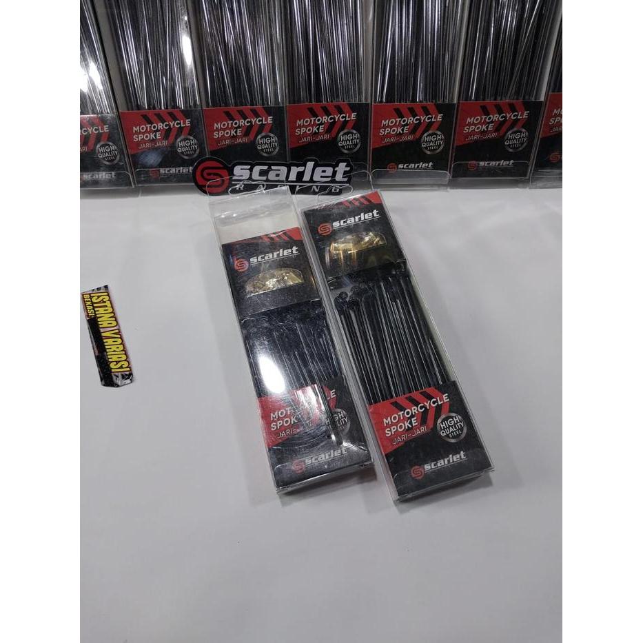 Jari Jari Scarlet Hitam Velg 14 Lingkaran 14 Set/Sepasang Merek Scarlet Mio Beat,Vario,Scoopy