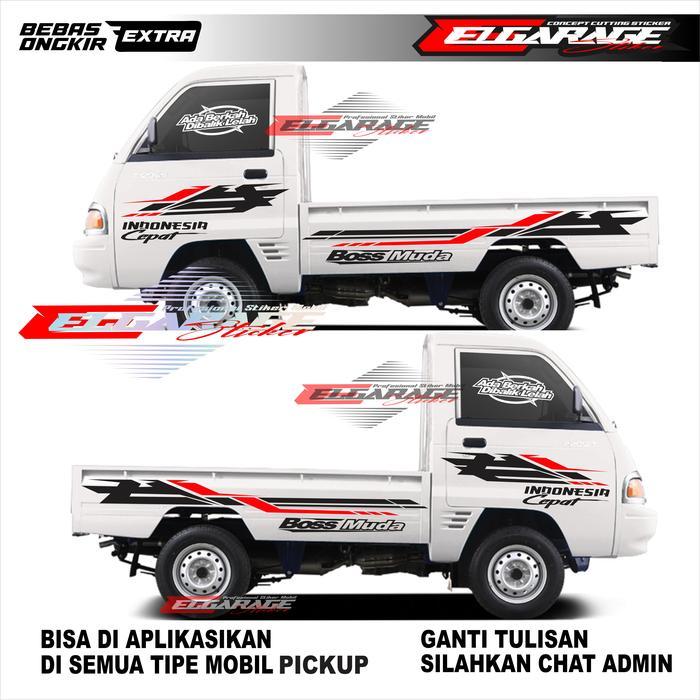Stiker Sticker Mobil Pickup T120Ss Cutting Stiker Body Samping Mobil Pickup Sticker Boss Muda