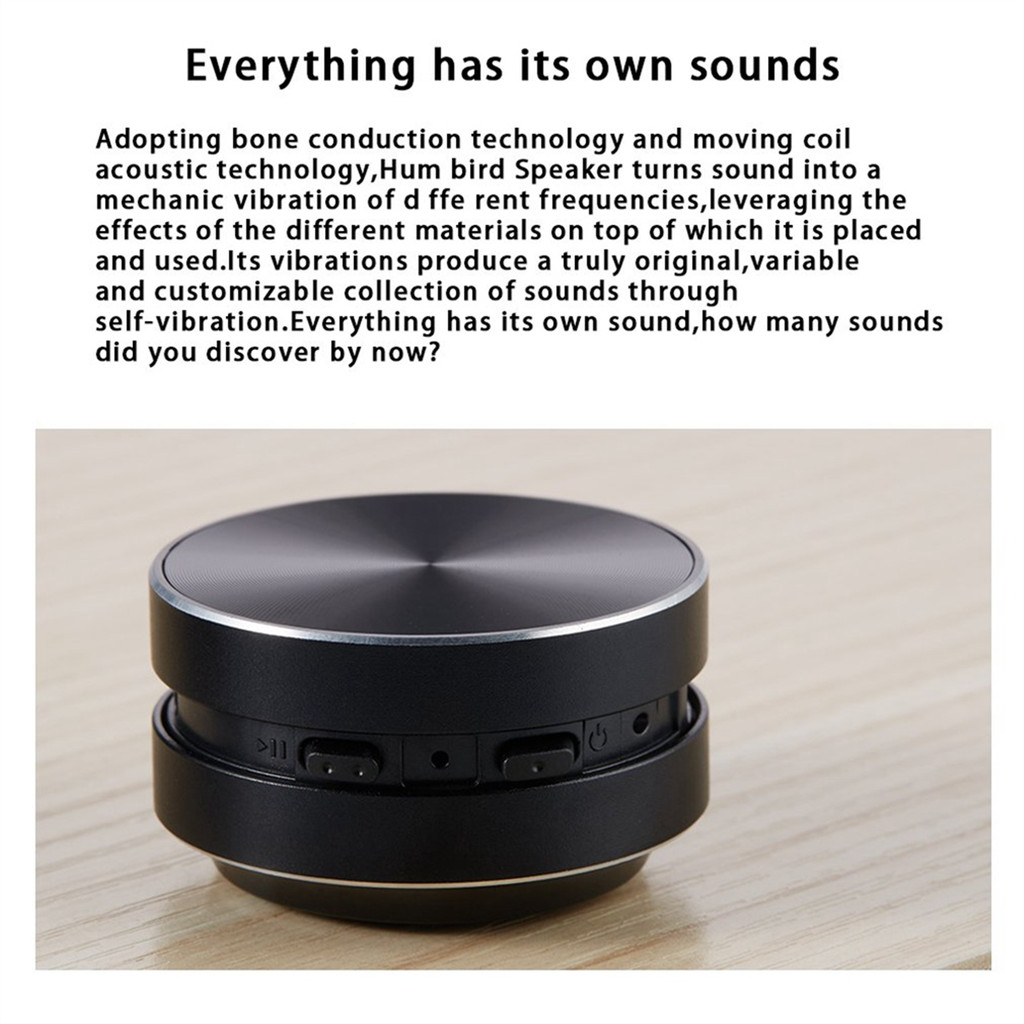 Portable Compatible Bone Conduction Speaker Stereo Sound Bluetooth Speaker(Silver)