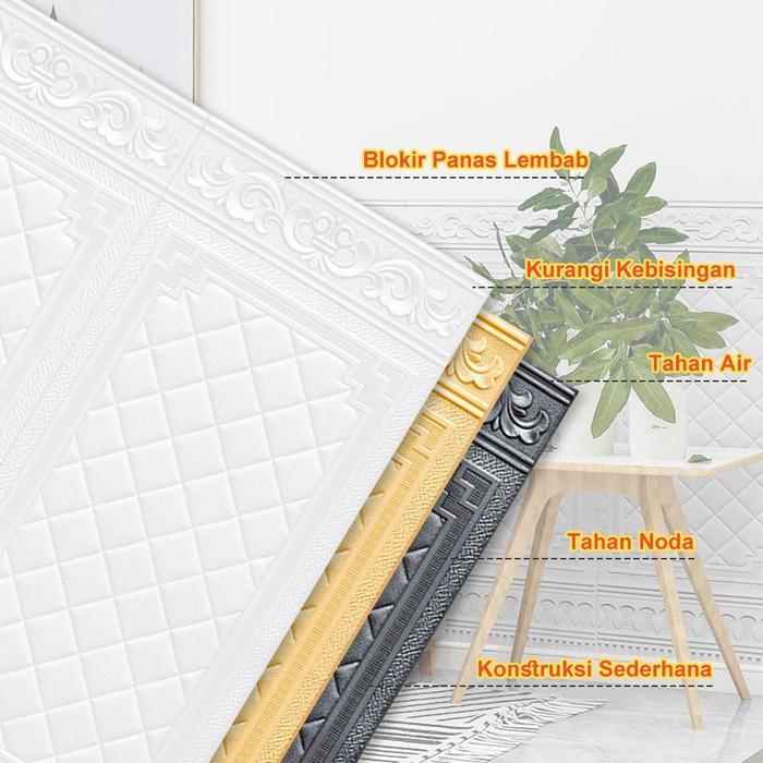 "New" Wallpaper Dinding 3D Foam Motif PINTU BATIK 70x90 CM TEBAL 5MM Wallpaper Walfoam 3D