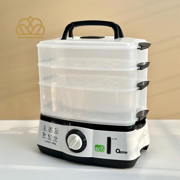 Oxone Ox261 Eco Food Steamer Kukusan Listrik Bpa Free Penghangat Makanan