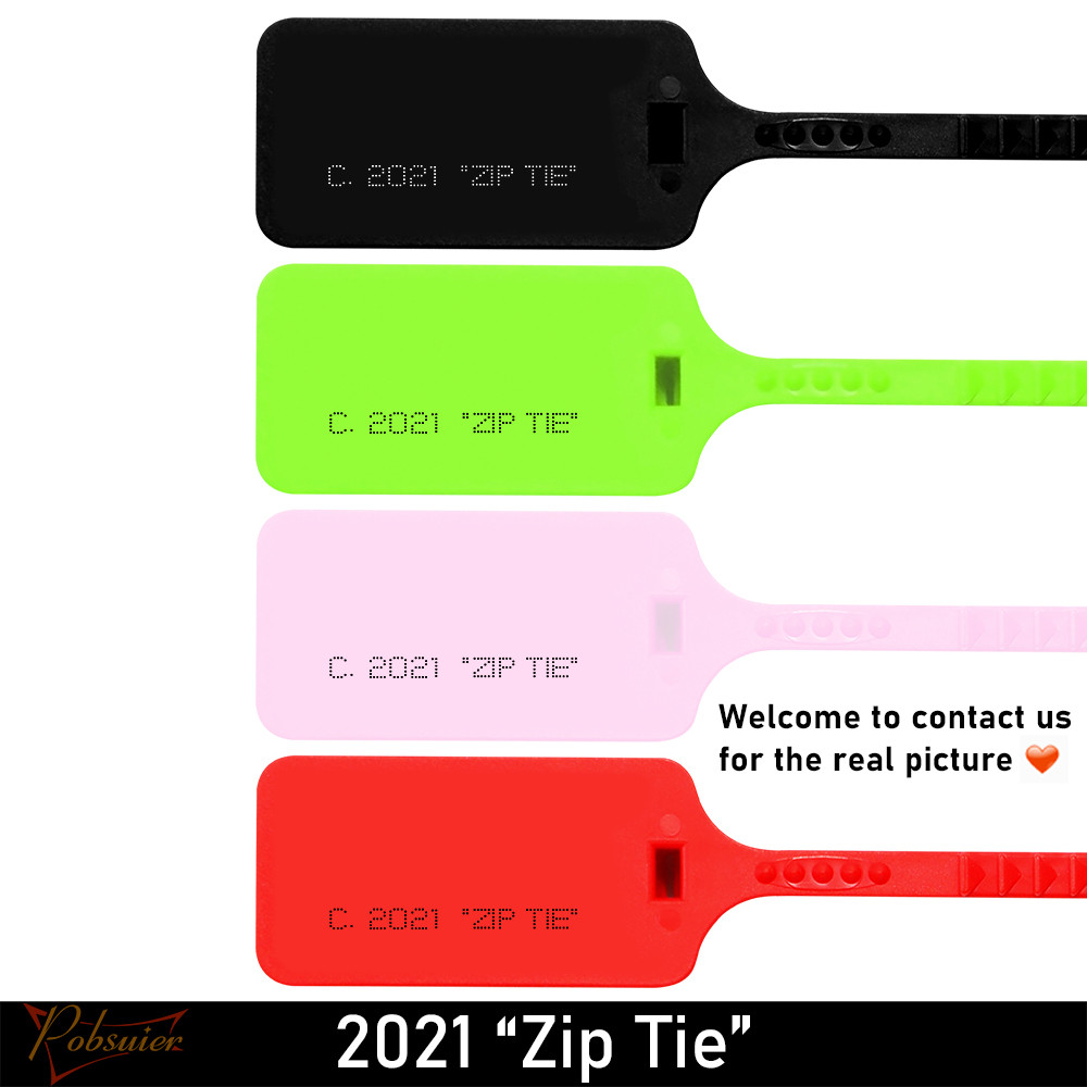 6 pieces 2021 Zip Tie Disposable Plastic Tag Off Sneakers Shoes Decorations White Red Security Seals
