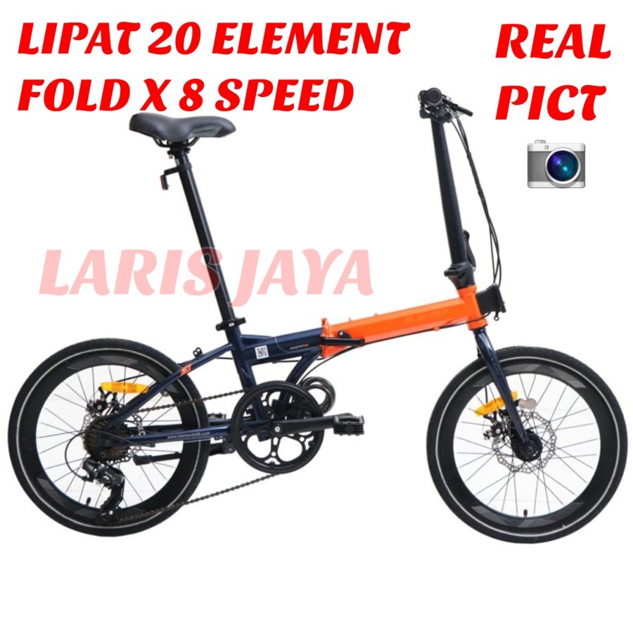 [ BONUS BELL ] Sepeda lipat 20 ELEMENT FOLD X 8 SPEED SEPEDA LIPAT FOLDX x9 BY ELEMENT