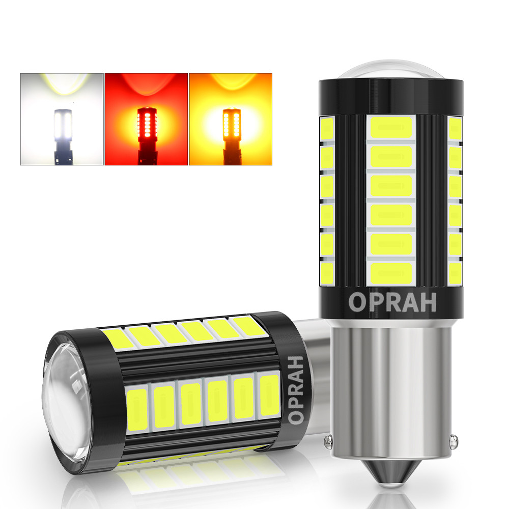 2 Buah 1156 BAU15S BAY15D P21/5W Lampu LED Mobil 33 Buah 5630SMD 12V 24V Lampu Sinyal Belakang untuk