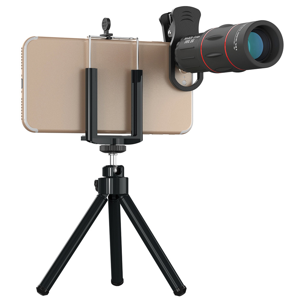 APEXEL Universal 18x25 Monocular Zoom HD Optical Cell Phone Lens Observing Survey 18X telephoto lens