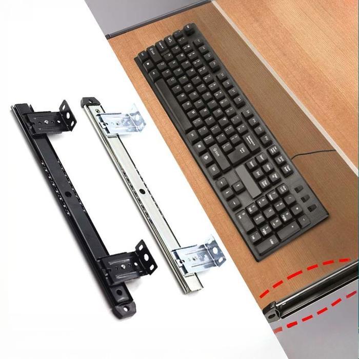 Rel Tempat Keyboard 27cm Rel Laci Slide Track, Rel Laci Keyboard Tray Meja Keyboard