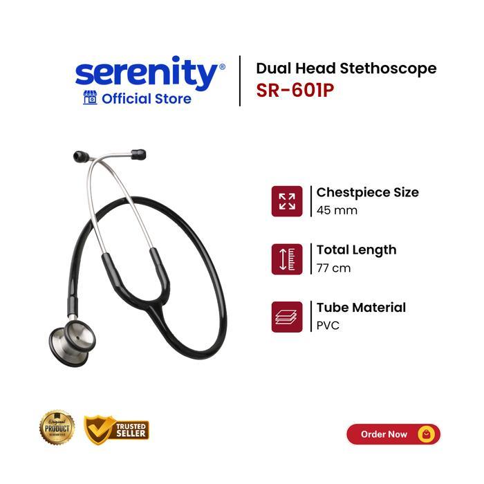 SERENITY STETOSKOP DUAL HEAD SR-601P - STETHOSCOPE SERENITY ADULT