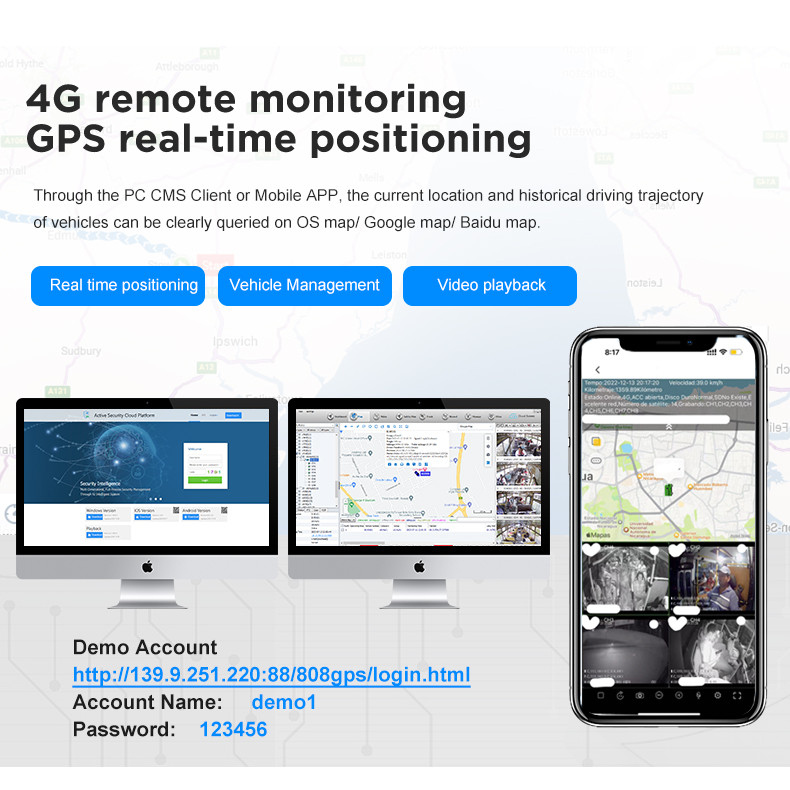 4 Channel Dvr Mobile Mdvr Wifi Vehicle Traffic Counter School Bus Fleet Management People Counter