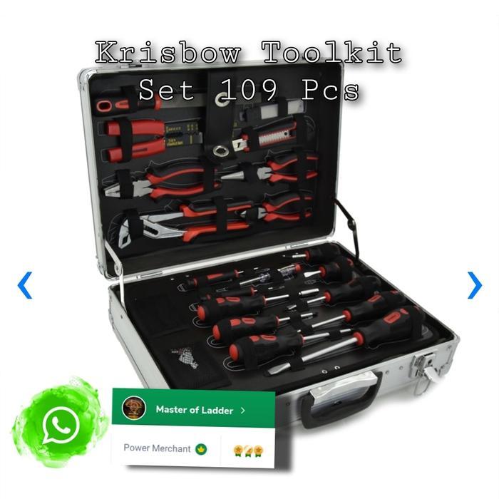 Mechanical Tool Set Krisbow 109 Pcs/ Hand ToolSet with Aluminium Case
