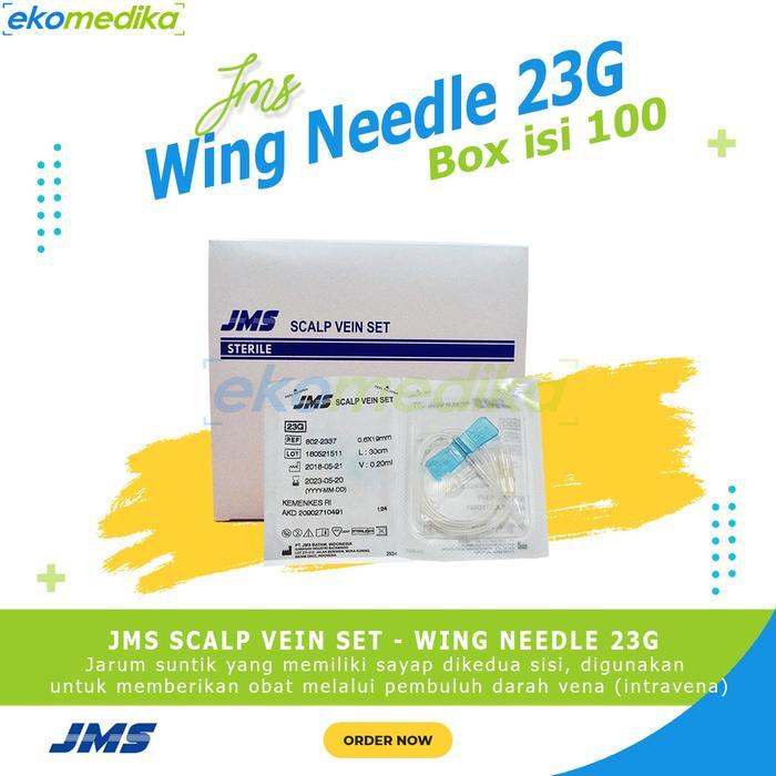 TEREMURAHTERLARIS READY SILAHKAN DIORDER JMS WING NEEDLE 23G / SCALP VEIN SET 23G - WING INFUSION