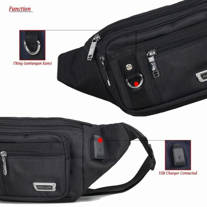 Sale Tas Waistbag Polo Danny Coklat Tas Slempang Pria Tas Pinggang Pria