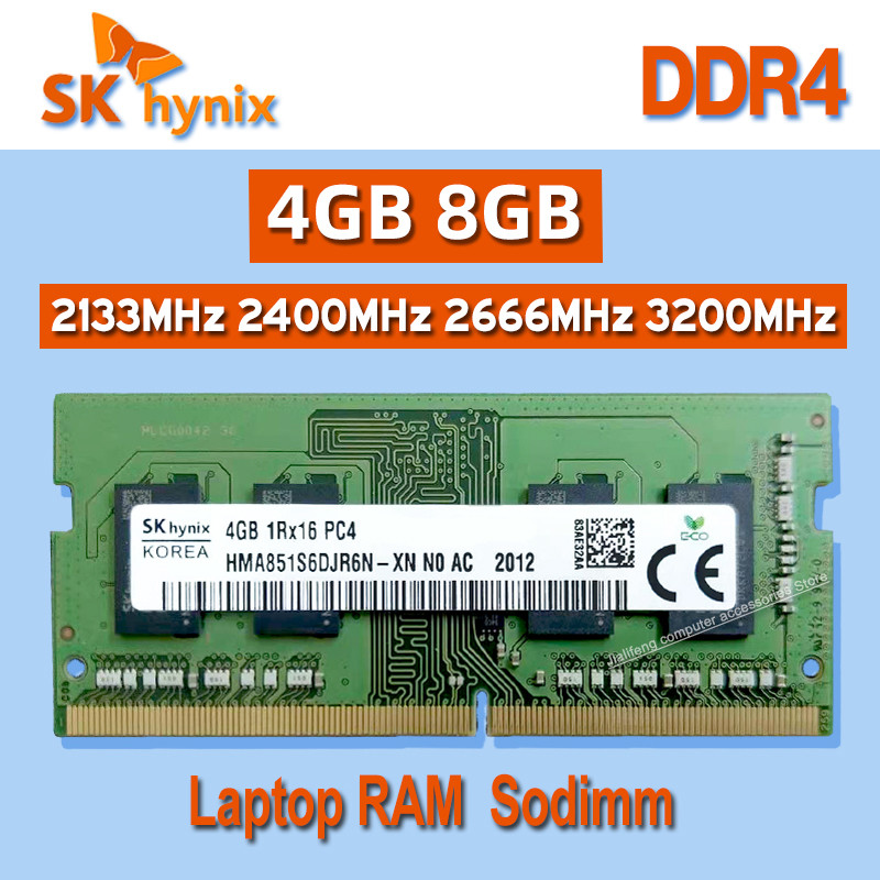 SK Hynix RAM DDR4 4GB 8GB 2133MHz 2400MHz 2666MHz 3200MHz Laptop Memory 1Rx16 1RX8 2Rx8 PC4 2133P