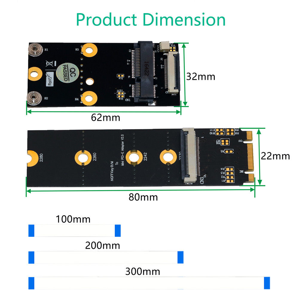 M.2 Wifi Adapter M.2 NGFF Key B+M to Mini PCI-E Wifi Network Card M.2 to Mini PCI Express Wifi