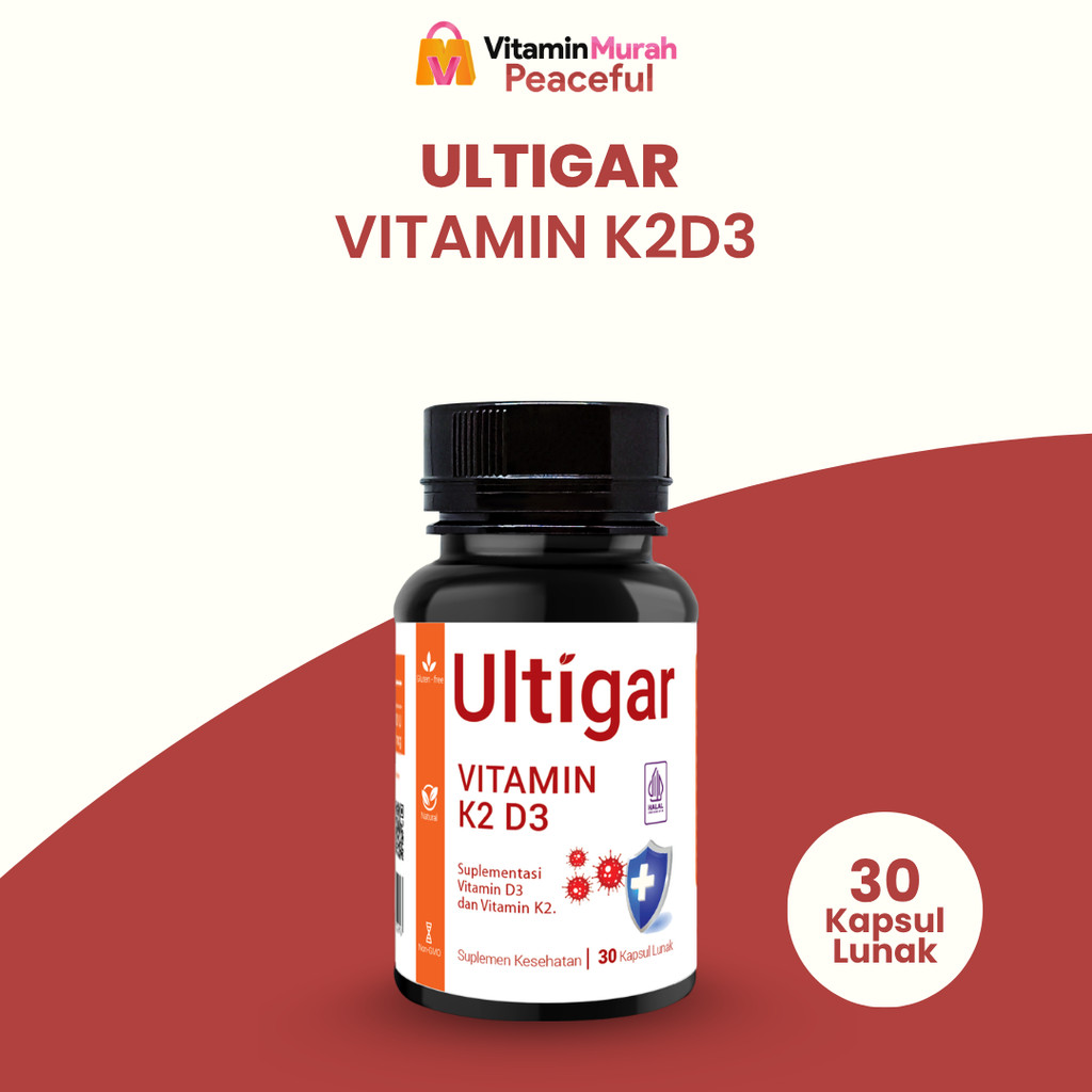 ULTIGAR VITAMIN K2 D3 SUPLEMEN KESEHATAN ISI 30 & 100 KAPSUL LUNAK