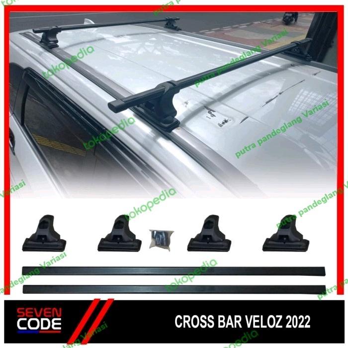 Cross bar kaki roof rack bagasi mobil Avanza Veloz 2022 - 2025 merek Seven code 2 pcs