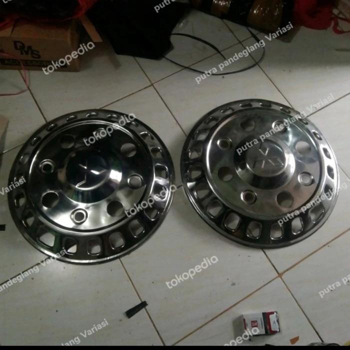 Dop roda mobil universal truk Fuso ring 20 depan lubang 8 2 pcs bahan stenlis