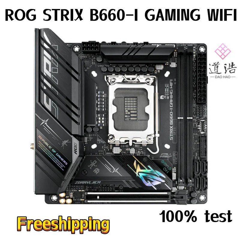 For ROG STRIX B660-I GAMING WIFI Motherboard 96GB M.2 PCI-E5.0 LGA 1700 DDR5 Mini-ITX B660 Mainboard