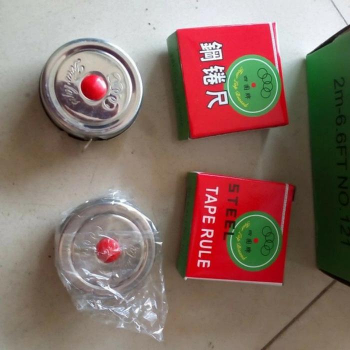 "New" meteran kecil 2 meter Meteran jengkol 2 m Meteran stainless mini 2 m