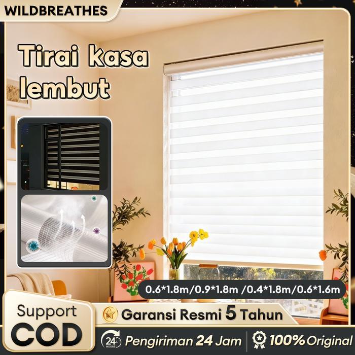 Barang ReadyTirai Gulung Lipat Jendela Venetian Blinds Gorden PVC Tirai Penutup Kerai Hordeng