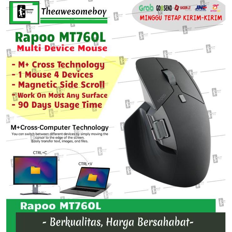 Rapoo MT760 MT760L Bluetooth Wireless Mouse Multi Device Logitech MX Killer
