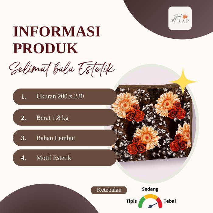 [Selimut Bulu Estetik Jumbo] - Selimut Bulu Estetik Jumbo 200 x 230