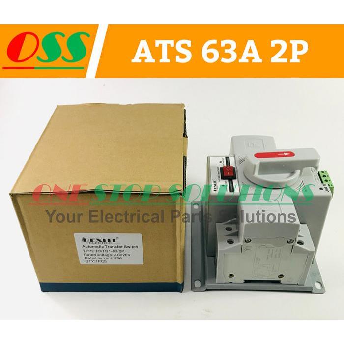 ATS AUTO TRANSFER SWIT ATS 63A 2P 2 POLE UNTUK OTOMATIS GENSET