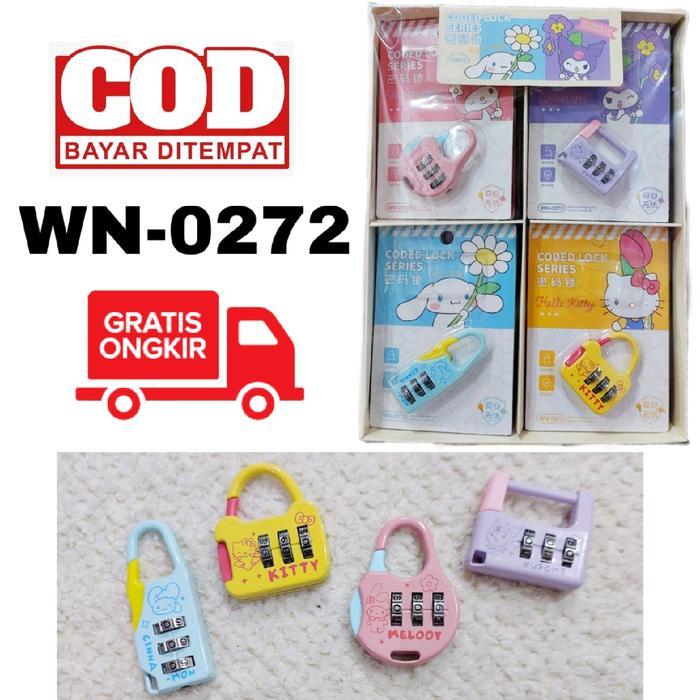 Gembok Koper Tas Kecil Mini Kode Angka