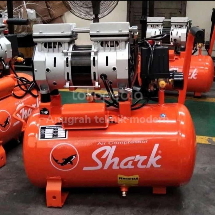kompresor angin silent oilless 1HP Shark OV1025
