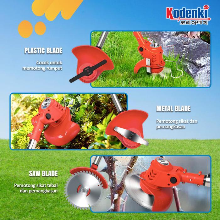 TERLENGKAP KODENKI mesin potong rumput cordless 21V lawn mower baterei baterai