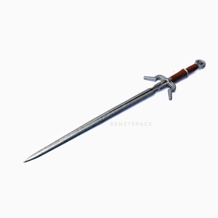 HOT SALE 1/10 SCALE AKSESORIS ZIREAEL SILVER SWO0D CUSTOM MCFARLANE THE WITCHER CIRI PROPS ACTION