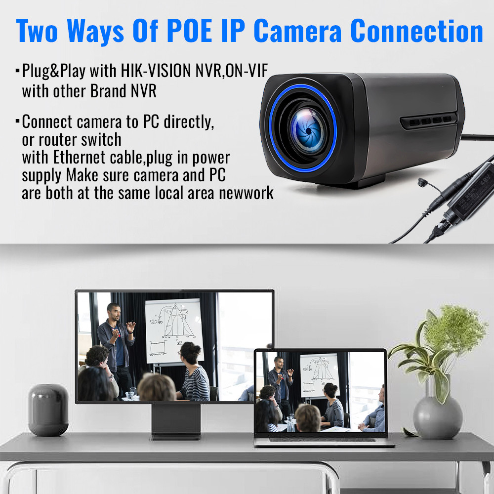 WGWK 4K 36X Zoom Camera Auto Focus H.265 Webcam Remote Control Motorized 5MP High Speed 30FPS