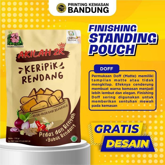 Standing Pouch Custom Packaging Cetak Kemasan Makanan Ringan Snack Tbk