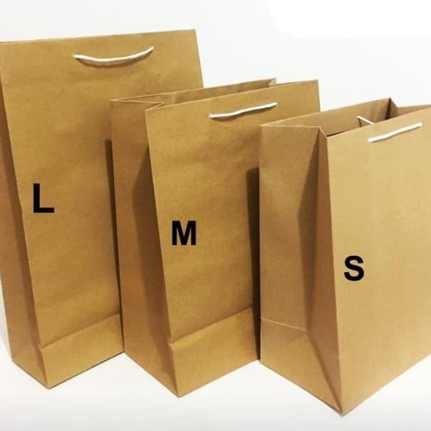 Paper Bag Polos L ( 30 X 10 X 40 ) Tbk