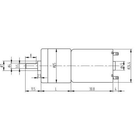 Motor Dc Gearbox 12V 25Mm Jga25-370 35Rpm Terlaris
