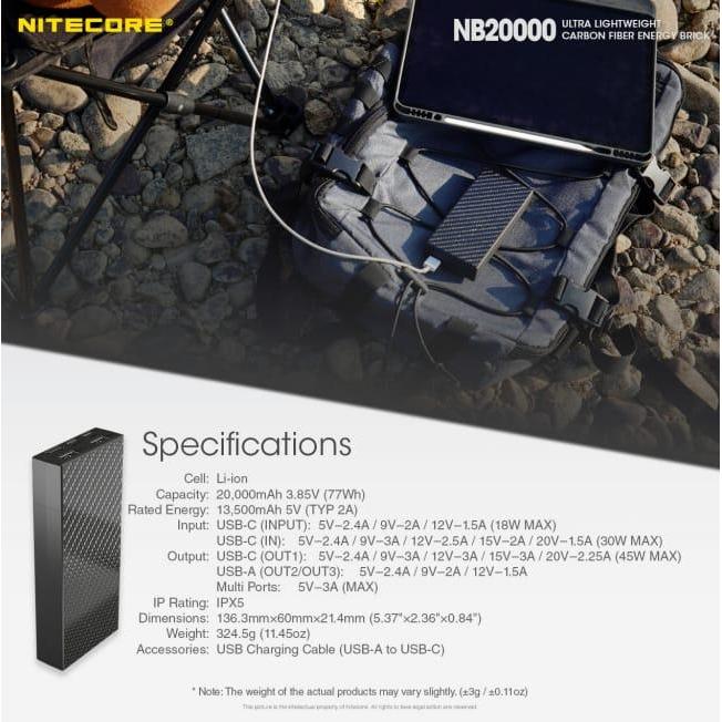Best Seller Energy Brick Power Bank Nitecore Nb20000