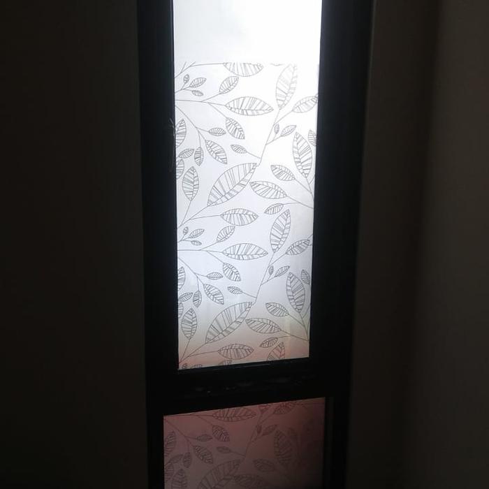 stiker kaca sandblast motif