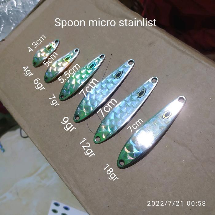 lure spoon mini UL STAINLIS umpan casting