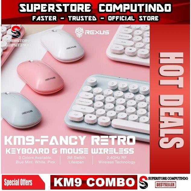 Rexus Km9 Combo Keyboard Mouse Wireless