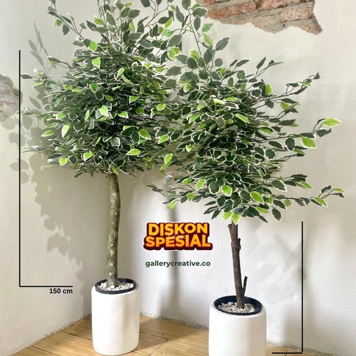 pohon artificial aesthetic - tanaman artificial besar daun hias plastic tree