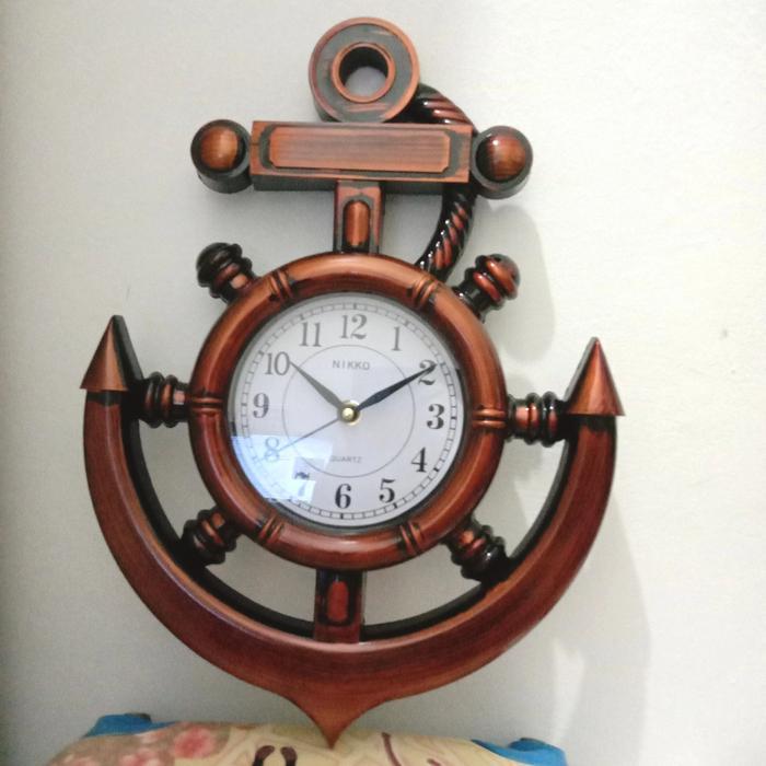 jam dinding jangkar kapal unik