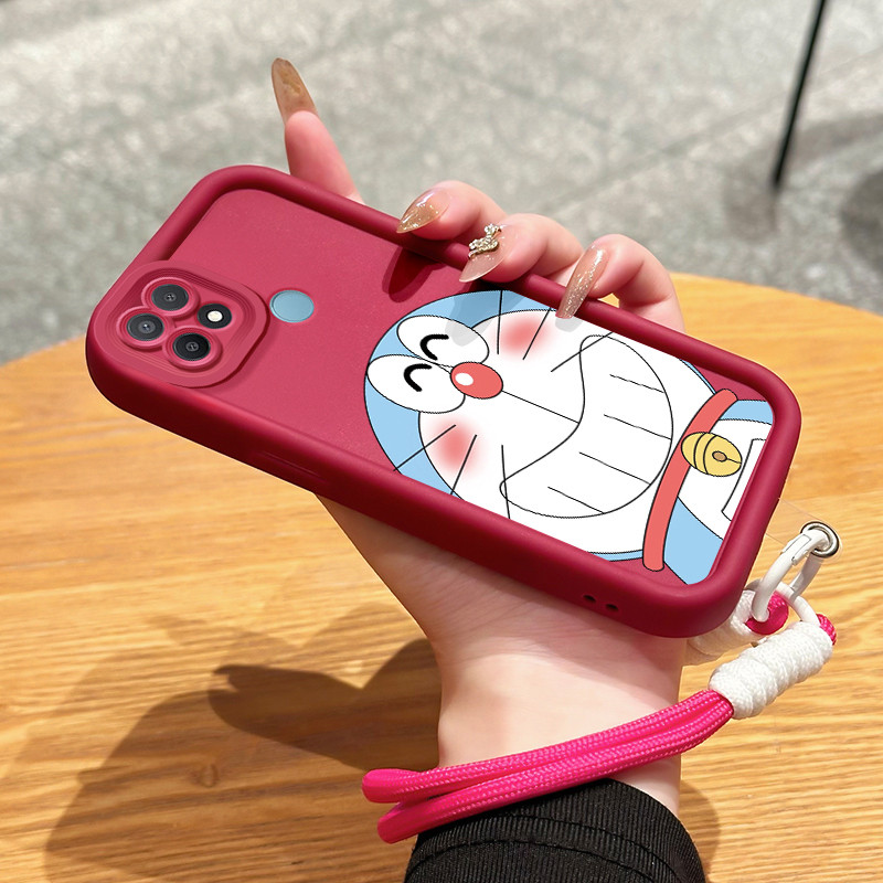 Casing Hp untuk OPPO A15 A15s A35 4G Case Hp Silikon soft shell Berisi tali gantung Kasing Kesing Ce