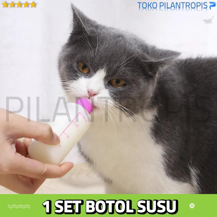 Pristinepitch Botol Susu Kucing Bayi Lahir 1 Set Refill Dot Kucing Anjing Kecil