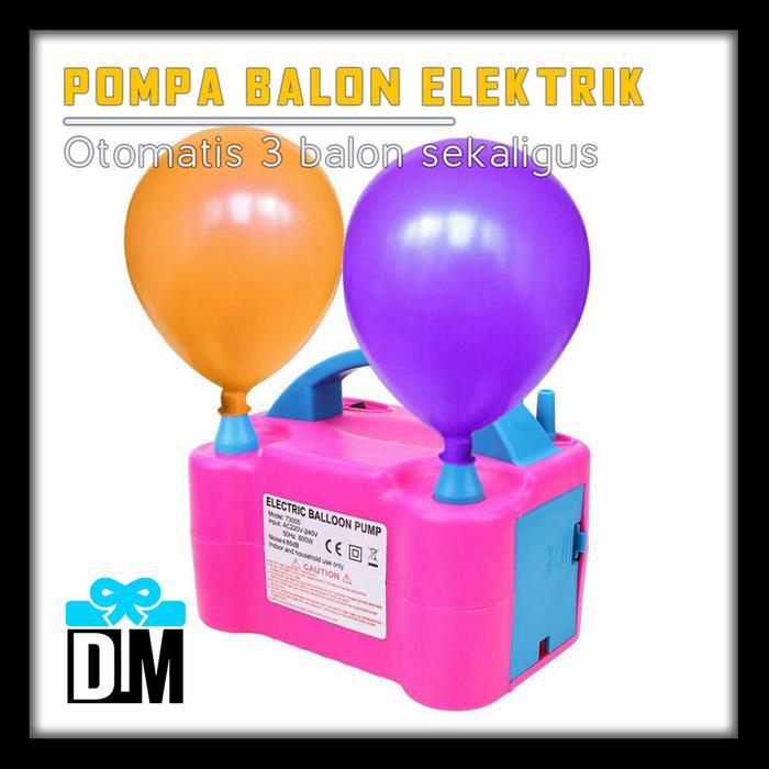 Moondo Mesin Pompa Tiup Balon Udara Elektrik Super Cepat Peniup Balon Blower