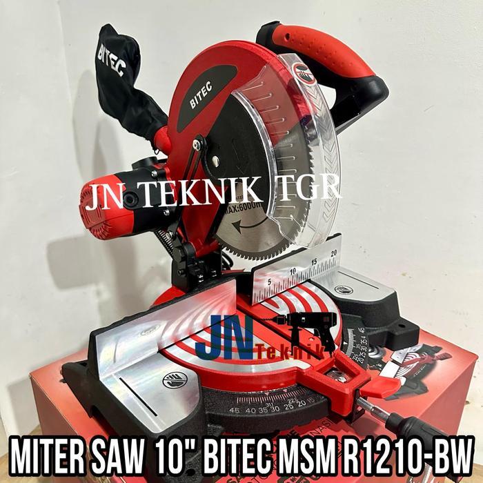 MESIN POTONG ALUMUNIUM 10 INCH BITEC MSM R1210 MITER SAW BITEC 10" MESIN GERGAJI KAYU