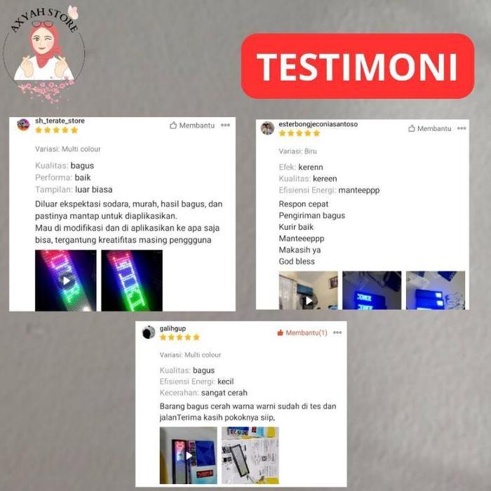 Termurah  Name Tag LED / LED BADGE Running Text mini /Tulisan Berjalan /Miniatur truk / papan