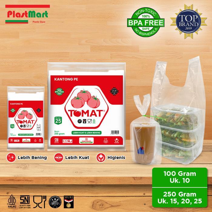 Kantong Belanja PE Tomat / Plastik Kresek PE / Kantong Plastik Bening