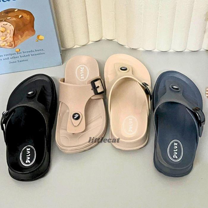 Littlecatshop (Size 36-44) Dulux 213 Sandal Anak Karet Jepit Sandal Wanita Sandal Pria Polos VARO