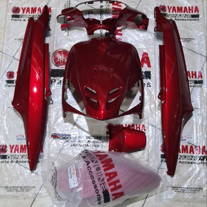 Body Mio Sporty Maroon Original 5Tl Yamaha Cover Body Alus Fullset Mio Sporty Motorcycle