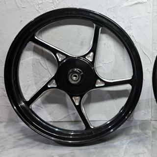 Velg Rossi Prime Palang 5 Bintang Mio Sporty/Mio Smile/Mio Soul Lama 185/215X14 Hitam Crom/Biru Crom